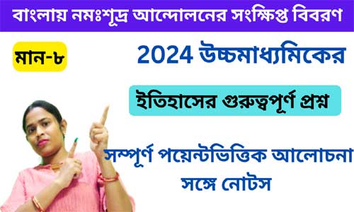 বাংলায় নমঃশূদ্র আন্দোলনের সংক্ষিপ্ত বিবরণ